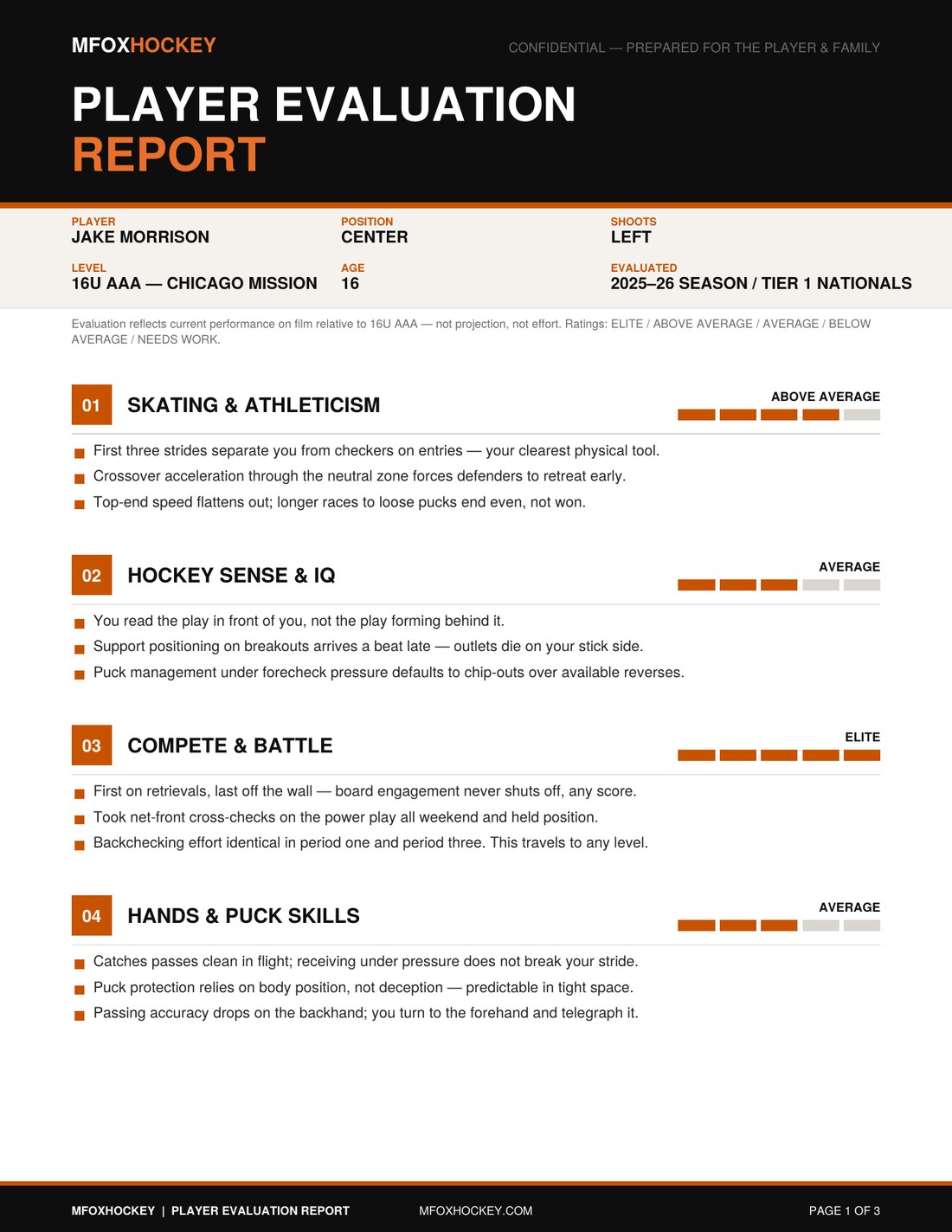 Sample report page 1